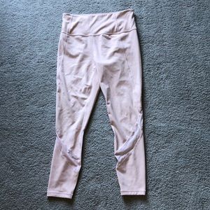 Athleta blush mesh panel leggings